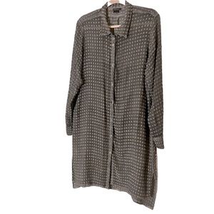 GRIZAS LONG SILK TUNIC. SHEER FLOWING FABRIC WITH LOTS OF TEXTURE .